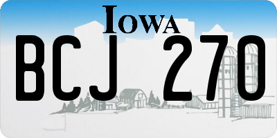 IA license plate BCJ270