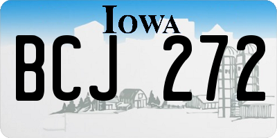 IA license plate BCJ272