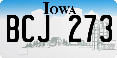 IA license plate BCJ273