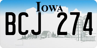 IA license plate BCJ274