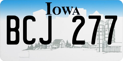 IA license plate BCJ277