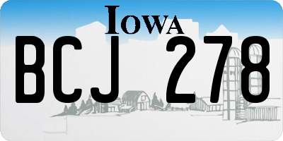 IA license plate BCJ278