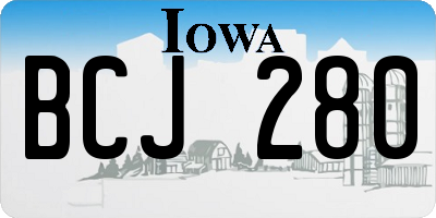 IA license plate BCJ280