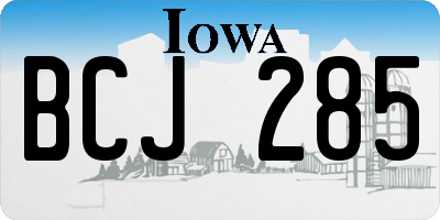 IA license plate BCJ285