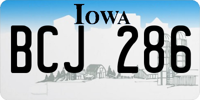 IA license plate BCJ286