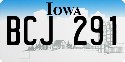 IA license plate BCJ291