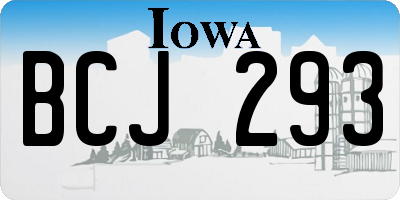 IA license plate BCJ293