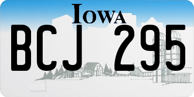 IA license plate BCJ295