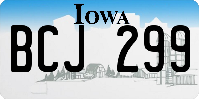 IA license plate BCJ299
