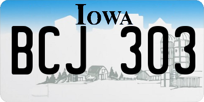 IA license plate BCJ303