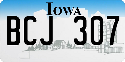 IA license plate BCJ307