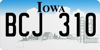 IA license plate BCJ310