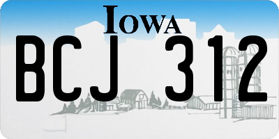 IA license plate BCJ312
