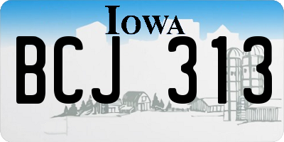 IA license plate BCJ313