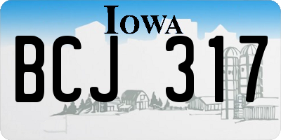 IA license plate BCJ317