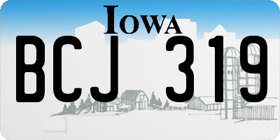 IA license plate BCJ319