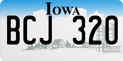 IA license plate BCJ320