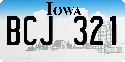 IA license plate BCJ321