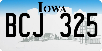 IA license plate BCJ325