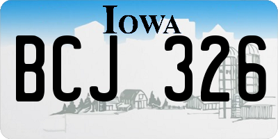 IA license plate BCJ326