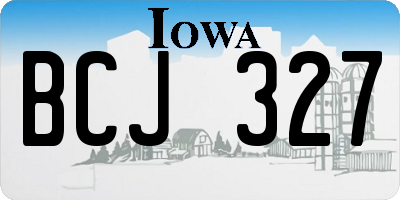 IA license plate BCJ327