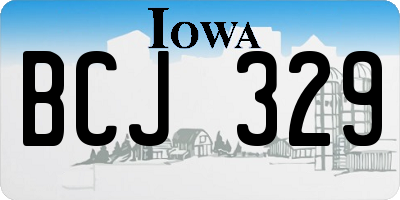 IA license plate BCJ329