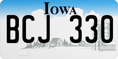 IA license plate BCJ330