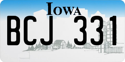 IA license plate BCJ331