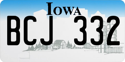 IA license plate BCJ332