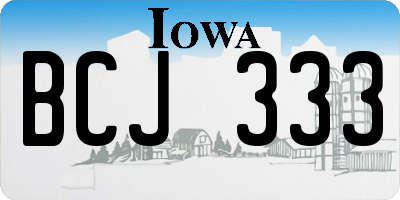 IA license plate BCJ333