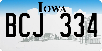 IA license plate BCJ334