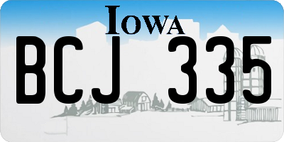 IA license plate BCJ335