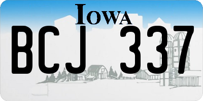 IA license plate BCJ337