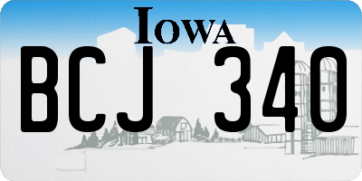 IA license plate BCJ340