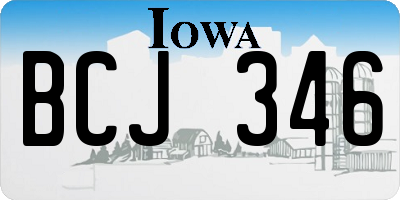 IA license plate BCJ346