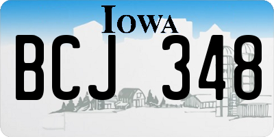 IA license plate BCJ348