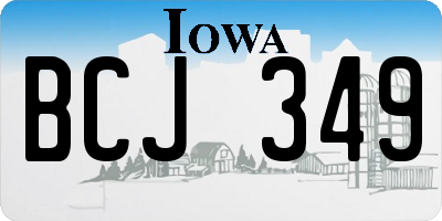 IA license plate BCJ349