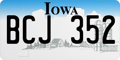 IA license plate BCJ352