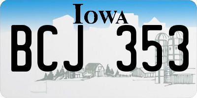 IA license plate BCJ353