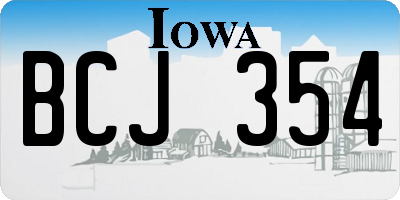 IA license plate BCJ354