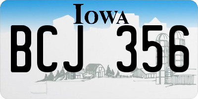 IA license plate BCJ356