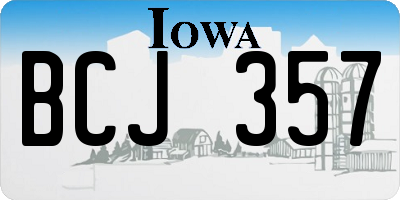 IA license plate BCJ357