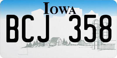 IA license plate BCJ358