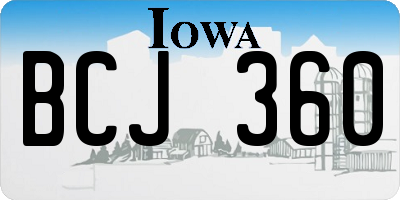 IA license plate BCJ360