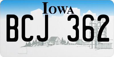 IA license plate BCJ362