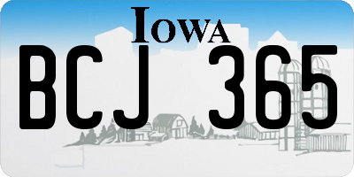 IA license plate BCJ365