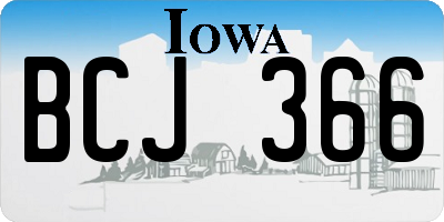 IA license plate BCJ366