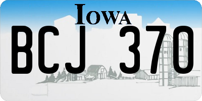 IA license plate BCJ370