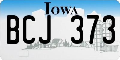 IA license plate BCJ373