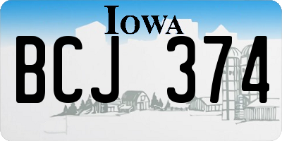 IA license plate BCJ374